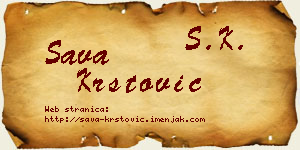 Sava Krstović vizit kartica